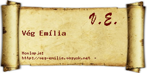 Vég Emília névjegykártya